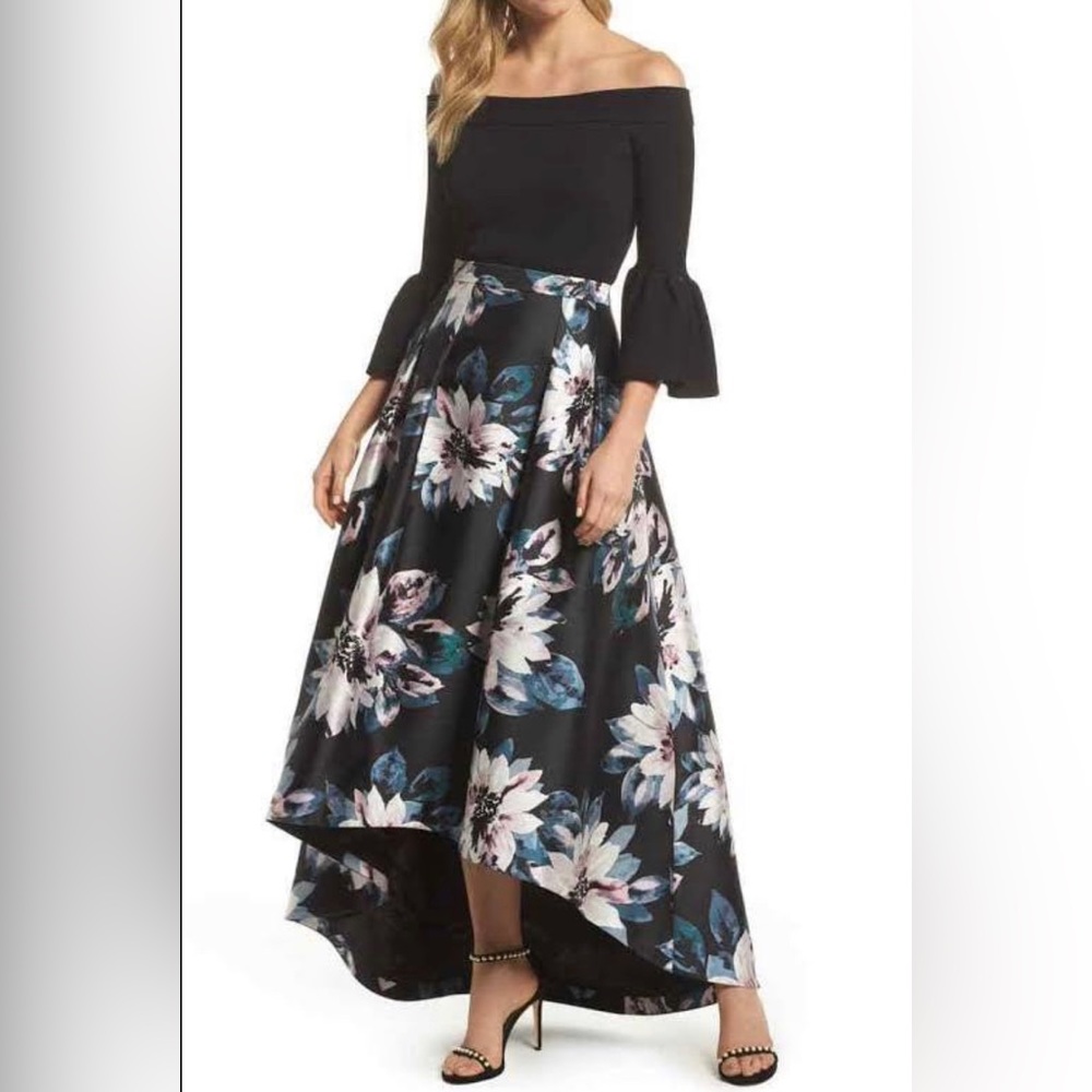 Beautiful Eliza J high-low floral skirt!